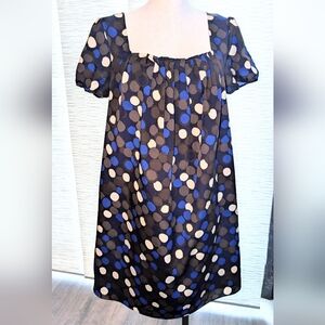 Moschino Kids Dress - Blue and White Polka Dots